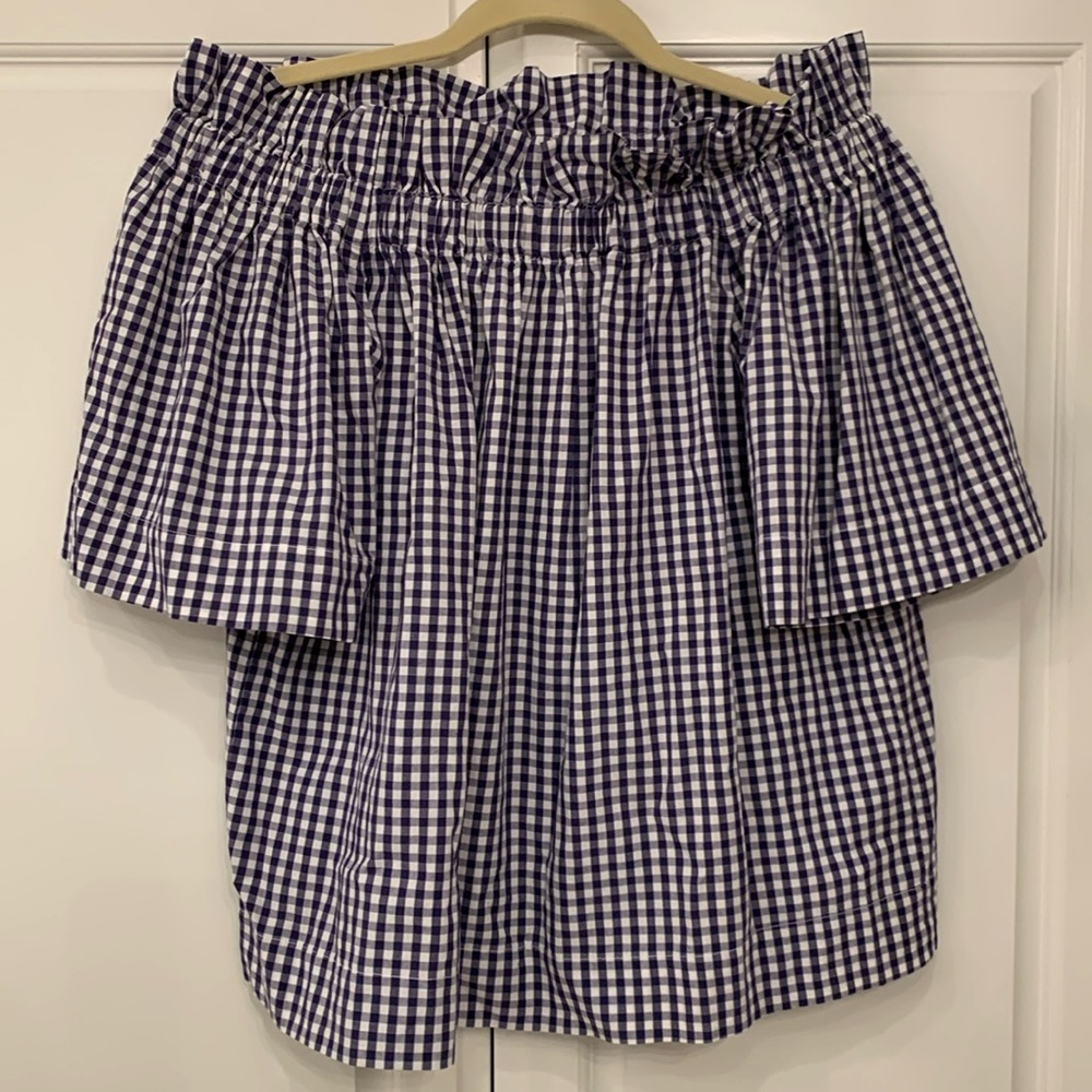 Collyn Ray navy gingham top